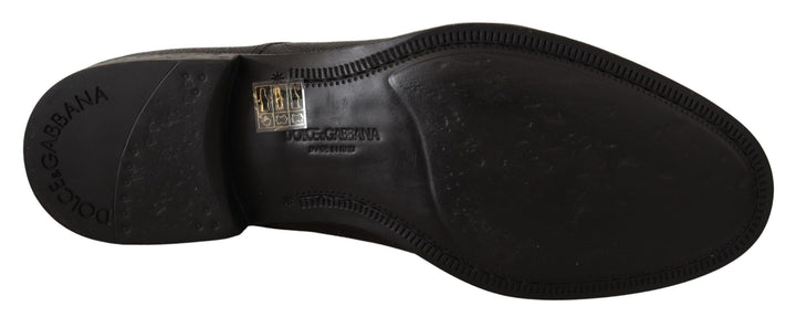 Zapatos Derby de Vestir de Hombre de Piel Negros con Cordones Dolce & Gabbana