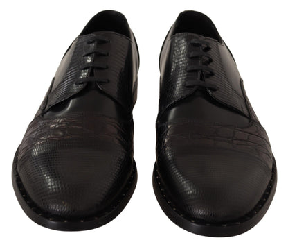 Chaussures habillées Dolce & Gabbana en cuir noir peaux exotiques