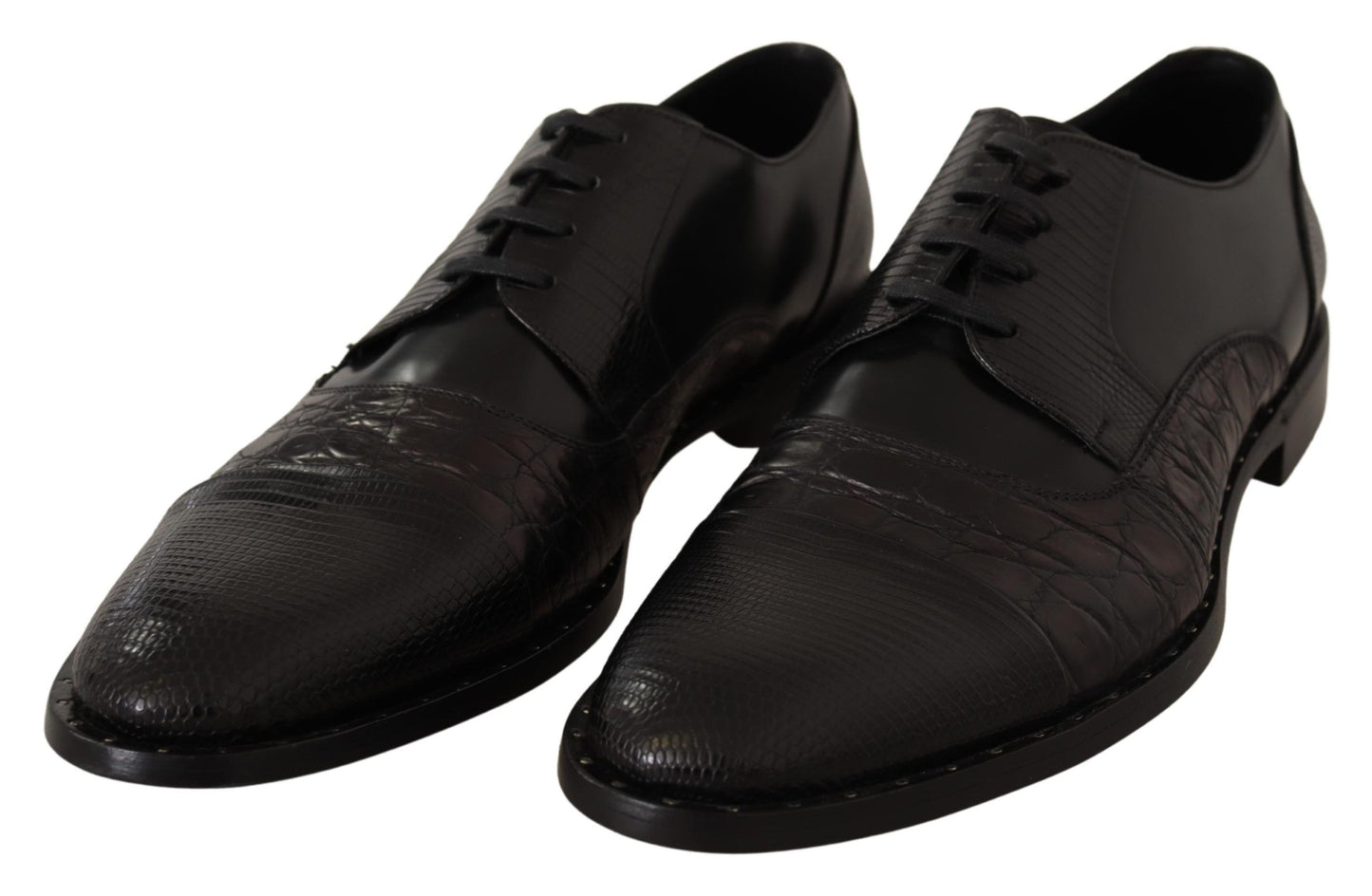 Chaussures habillées Dolce & Gabbana en cuir noir peaux exotiques