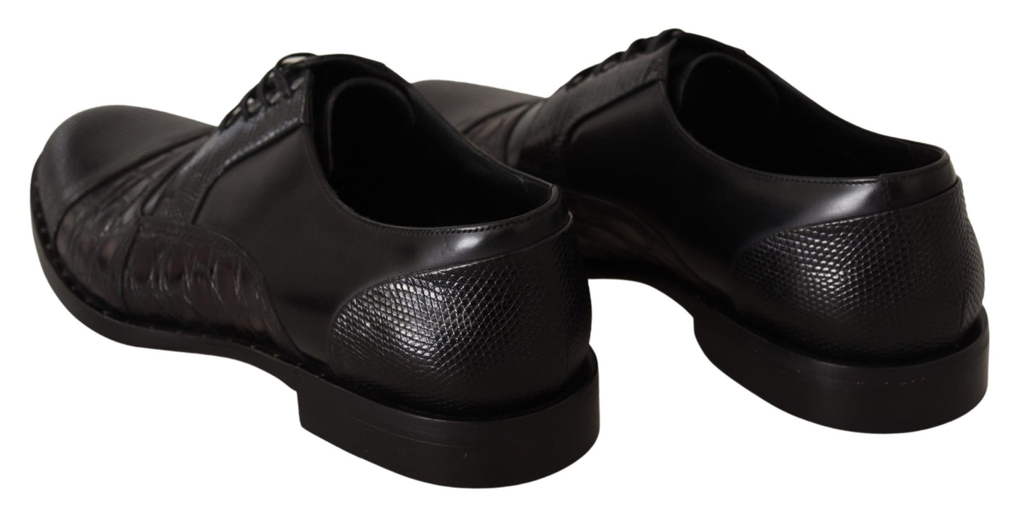 Chaussures habillées Dolce & Gabbana en cuir noir peaux exotiques
