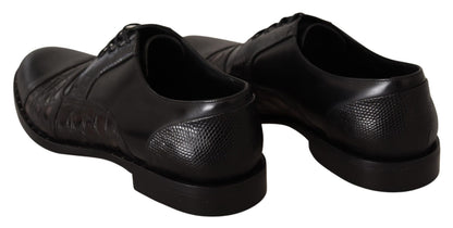 Chaussures habillées Dolce & Gabbana en cuir noir peaux exotiques