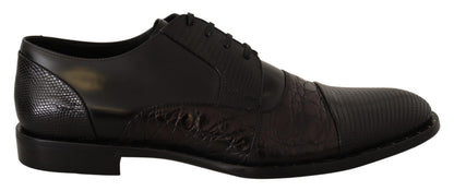 Chaussures habillées Dolce & Gabbana en cuir noir peaux exotiques