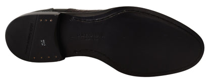 Chaussures habillées Dolce & Gabbana en cuir noir peaux exotiques
