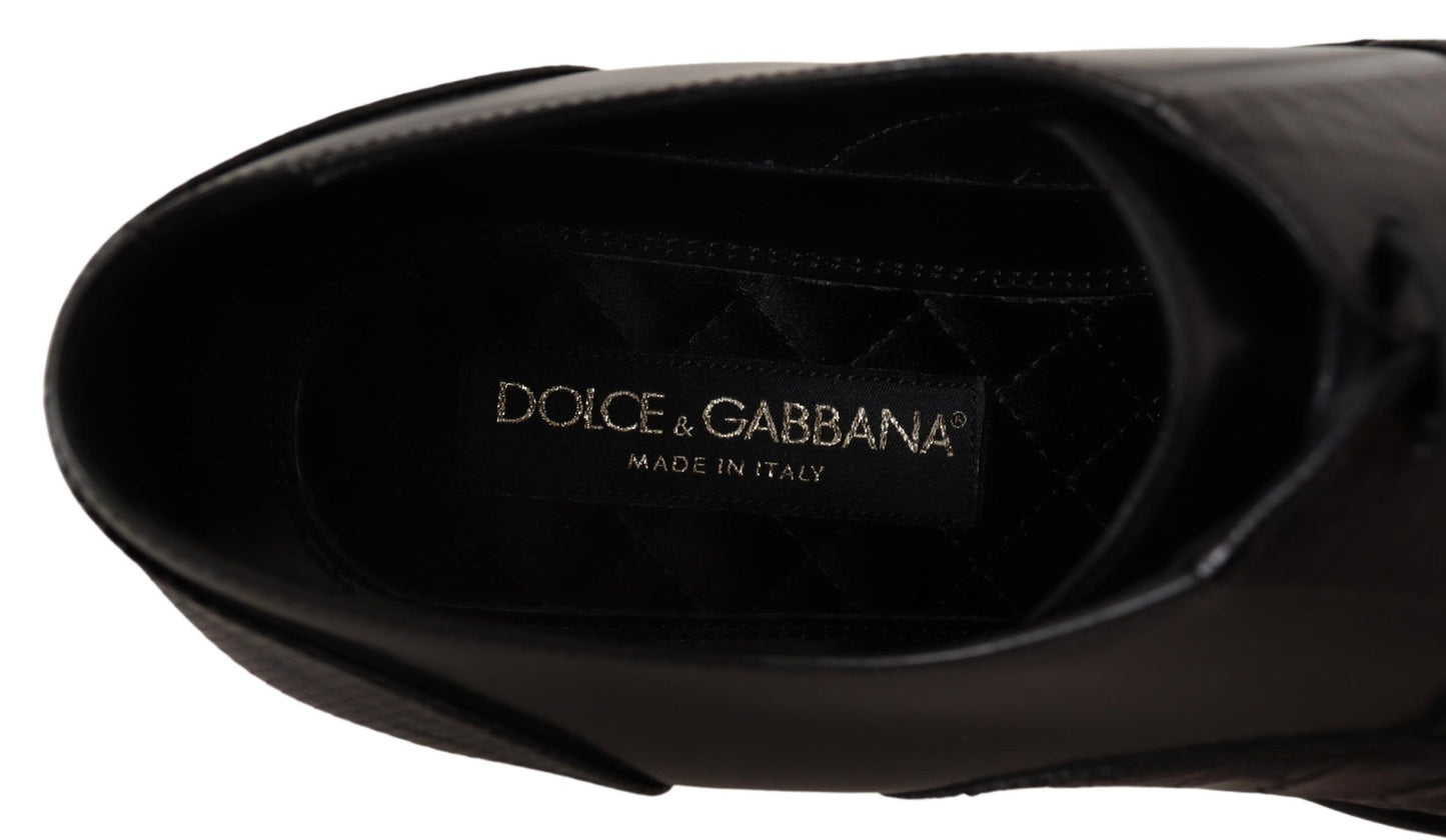 Chaussures habillées Dolce & Gabbana en cuir noir peaux exotiques