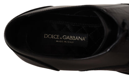 Chaussures habillées Dolce & Gabbana en cuir noir peaux exotiques