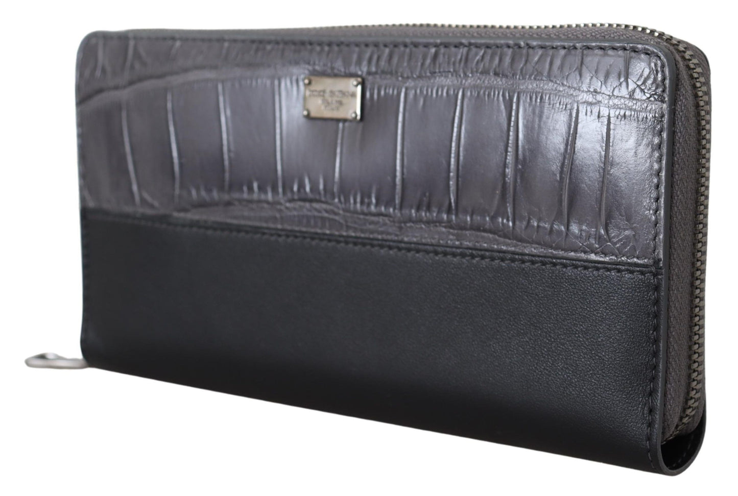 Portefeuille Continental en Cuir à Fermeture Éclair Dolce & Gabbana Noir