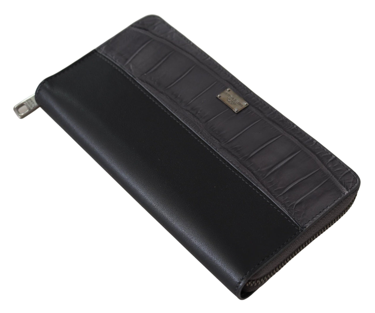Portefeuille Continental en Cuir à Fermeture Éclair Dolce & Gabbana Noir