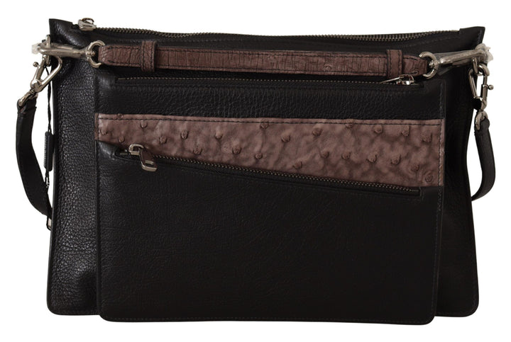 Bolso bandolera Dolce & Gabbana de cuero exótico negro Alta Sartoria