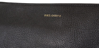Sac bandoulière en cuir exotique noir Dolce & Gabbana Alta Sartoria