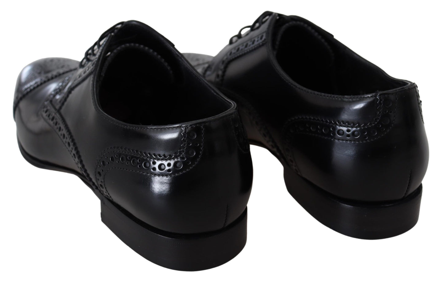 Chaussures Richelieu en cuir noir pour homme Dolce & Gabbana