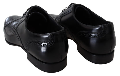Chaussures Richelieu en cuir noir pour homme Dolce & Gabbana