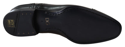 Chaussures Richelieu en cuir noir pour homme Dolce & Gabbana