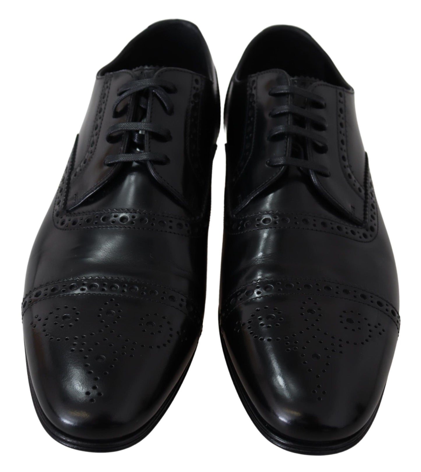 Chaussures Richelieu en cuir noir pour homme Dolce & Gabbana