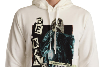 Pull à capuche en coton King Caesar blanc Dolce & Gabbana