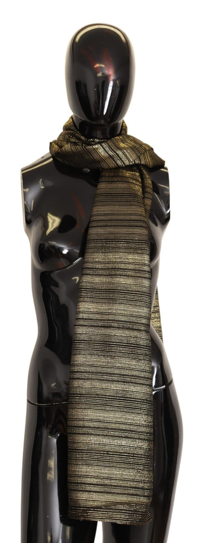 Écharpe/Châle Dolce & Gabbana en Soie Stretch Dorée Métallisée