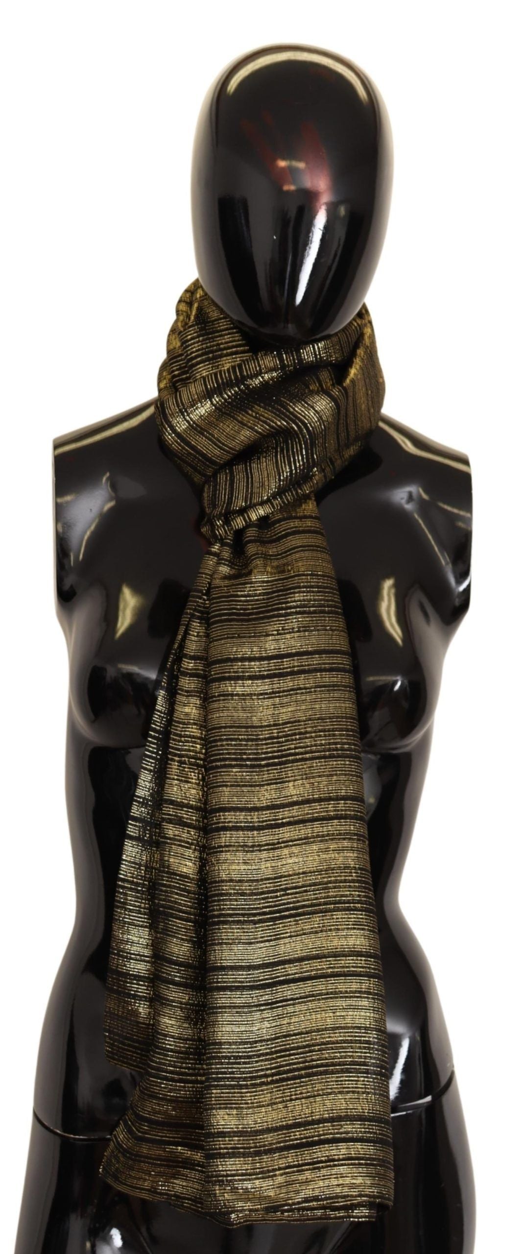 Écharpe/Châle Dolce & Gabbana en Soie Stretch Dorée Métallisée