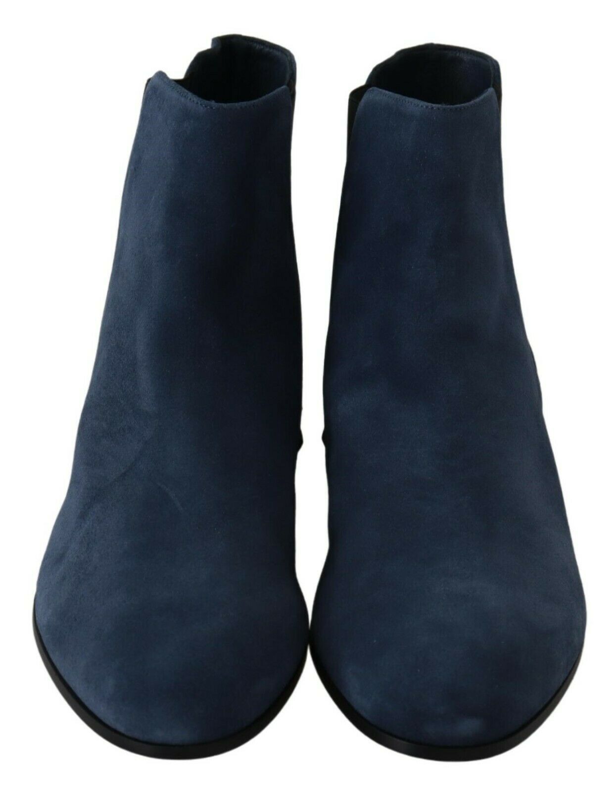 Chaussures Bottes cloutées ornées en daim bleu Dolce & Gabbana