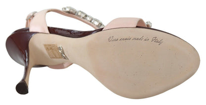 Sandales Keira à talons et cristaux roses Dolce & Gabbana