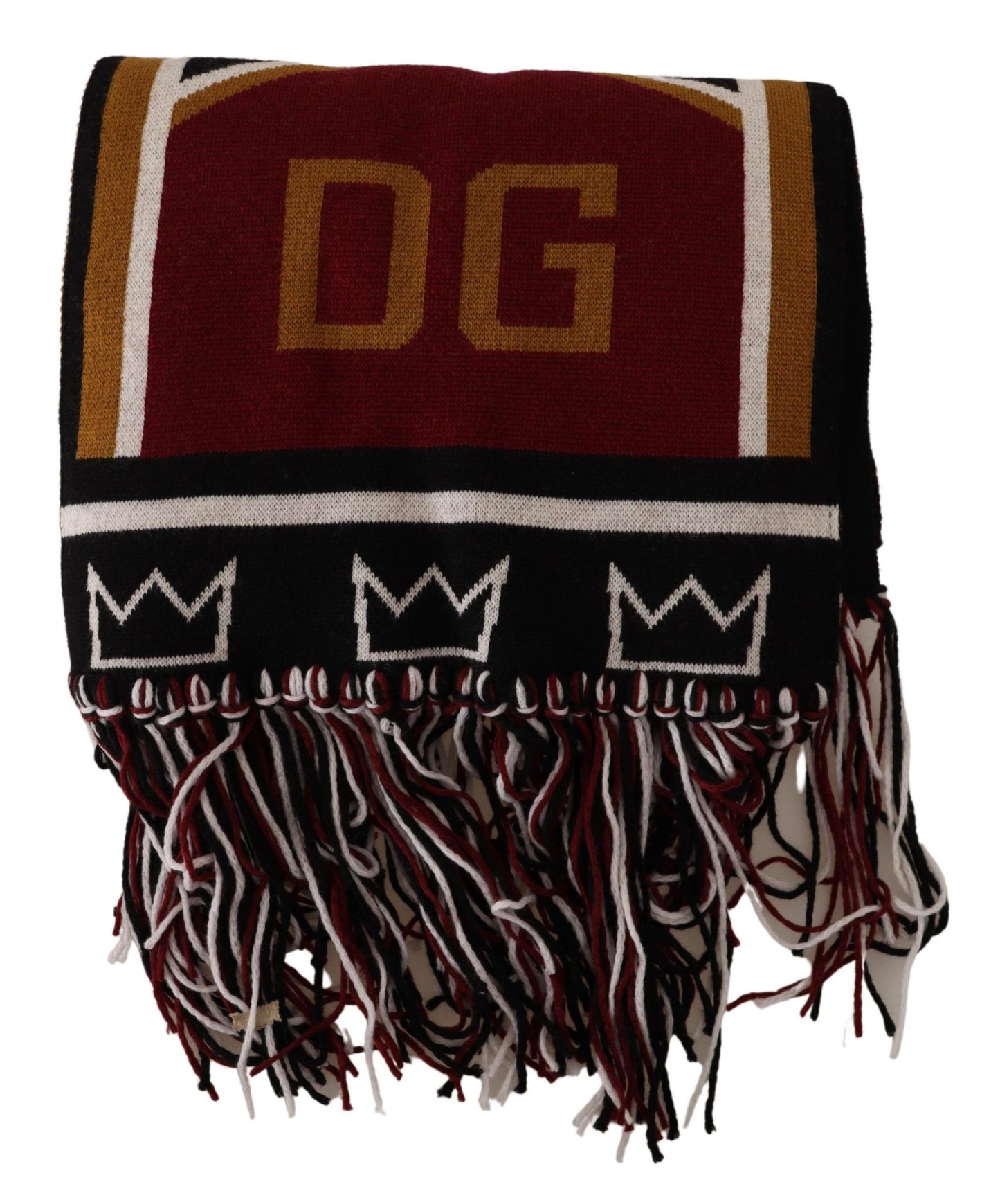 Écharpe en laine tricotée multicolore Dolce & Gabbana DG King