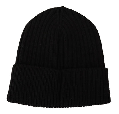 Bonnet d'hiver en laine noire pour femme Dolce & Gabbana