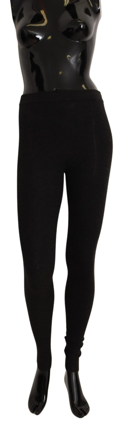 Collants chaussettes en cachemire gris Dolce & Gabbana
