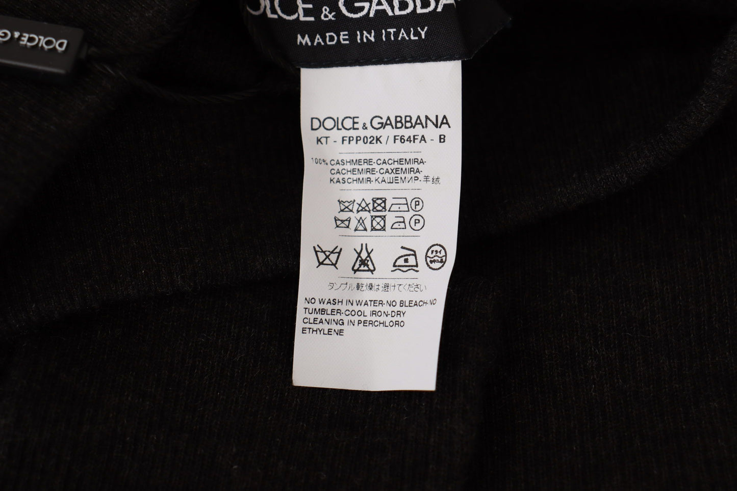 Collants chaussettes en cachemire gris Dolce & Gabbana