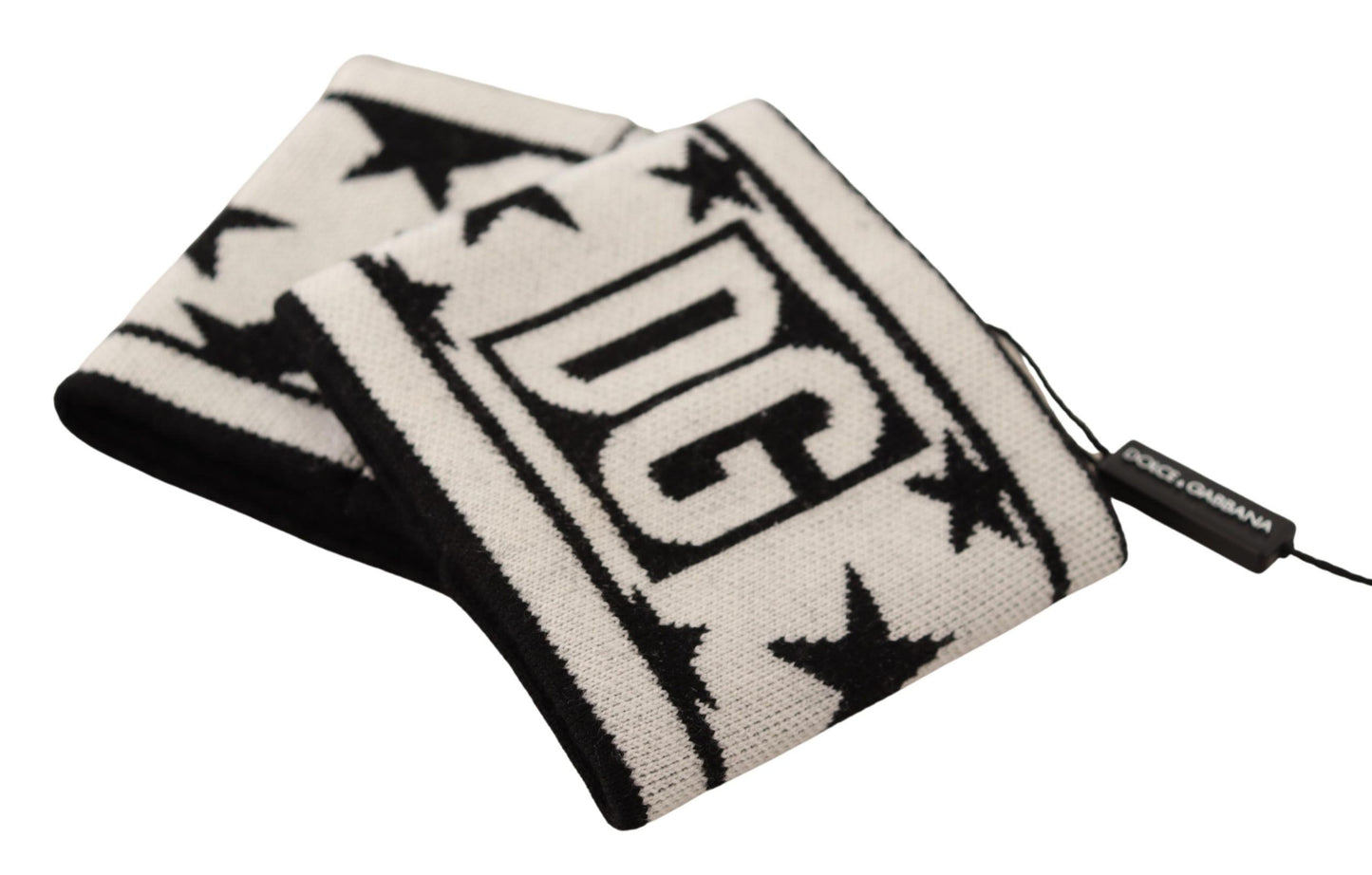 Bracelet Dolce & Gabbana en laine blanc et noir avec logo #DGMILLENNIALS