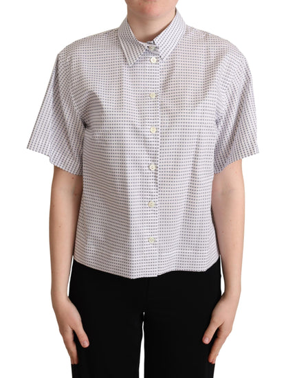 Chemise chemisier à col Dolce & Gabbana à pois blancs