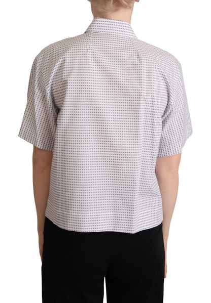 Chemise chemisier à col Dolce & Gabbana à pois blancs