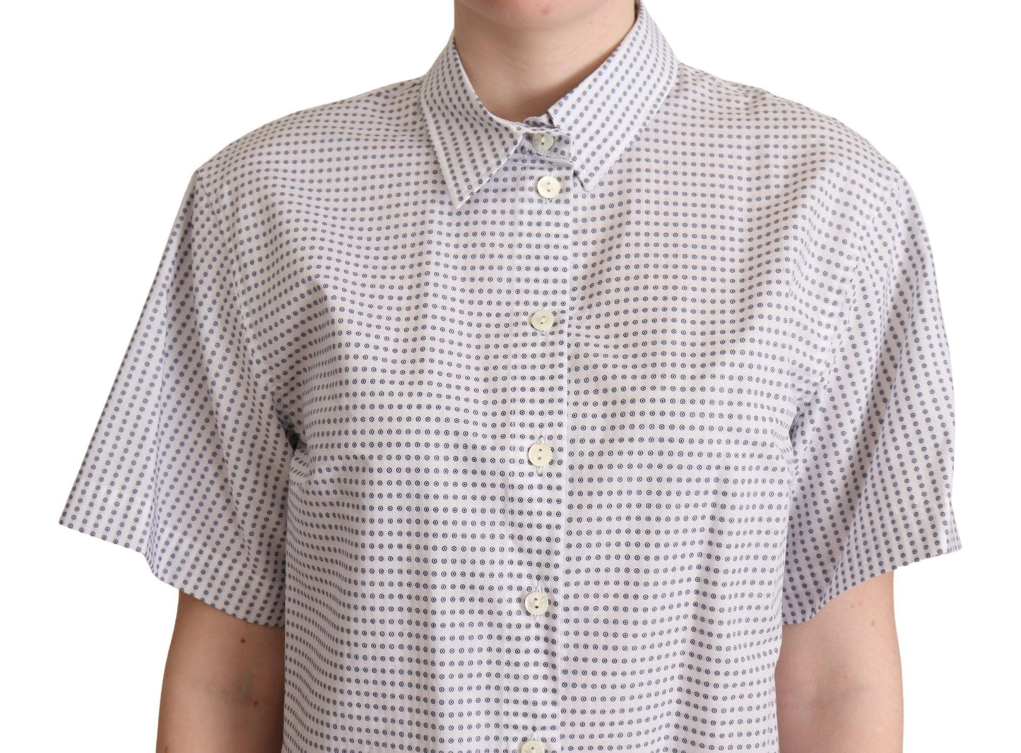 Chemise chemisier à col Dolce & Gabbana à pois blancs