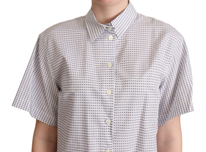 Chemise chemisier à col Dolce & Gabbana à pois blancs