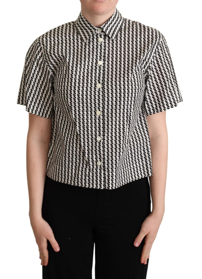 Chemise Dolce & Gabbana motif fantaisie blanc et noir
