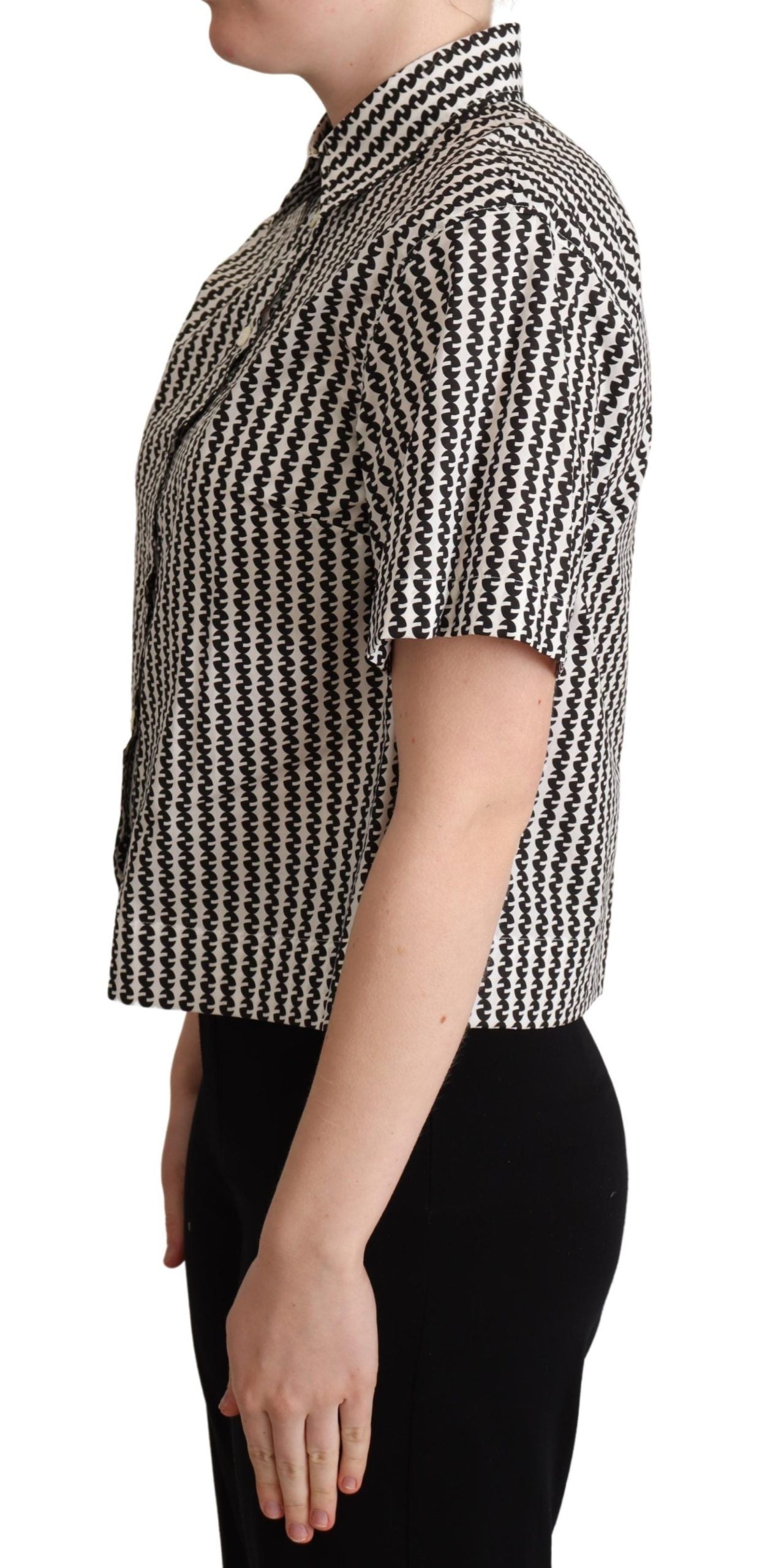 Chemise Dolce & Gabbana motif fantaisie blanc et noir