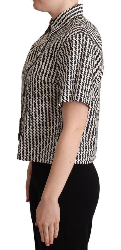 Chemise Dolce & Gabbana motif fantaisie blanc et noir
