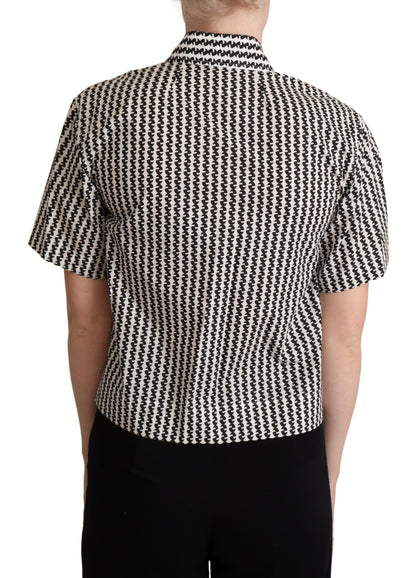 Chemise Dolce & Gabbana motif fantaisie blanc et noir