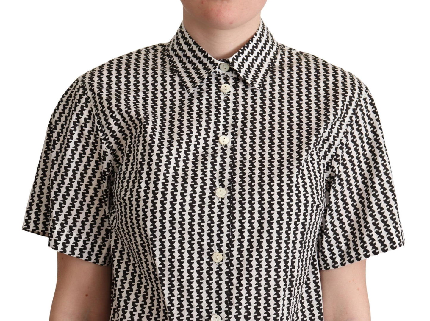 Chemise Dolce & Gabbana motif fantaisie blanc et noir