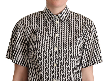 Chemise Dolce & Gabbana motif fantaisie blanc et noir