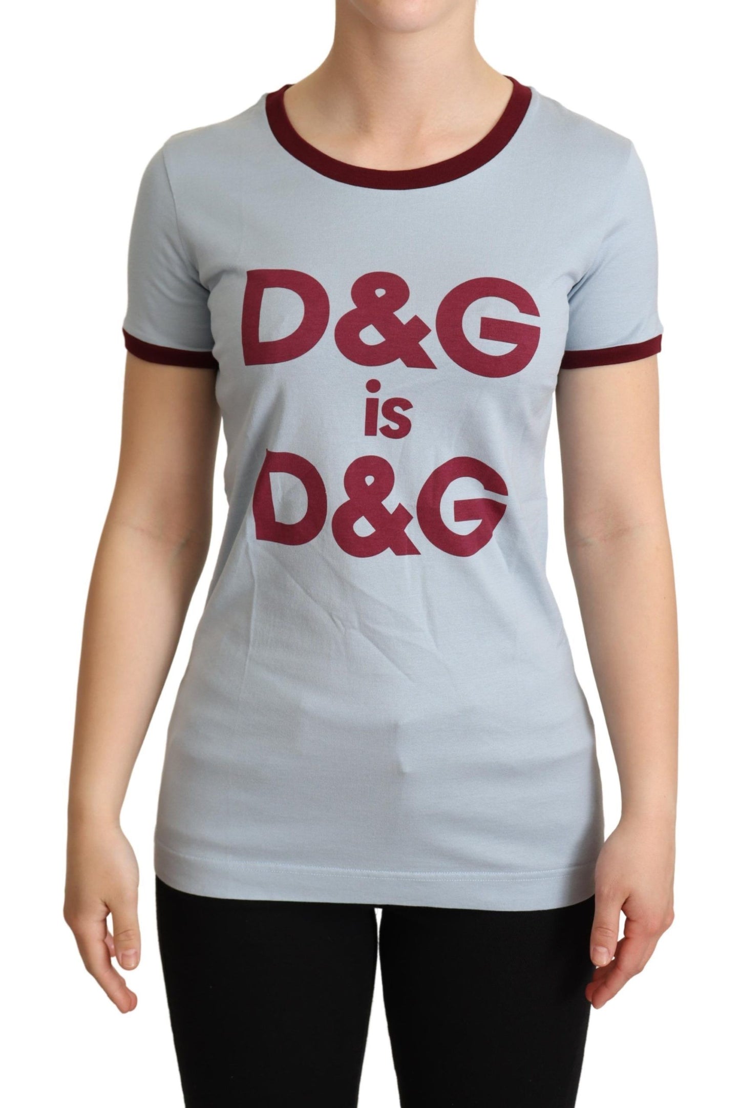 T-shirt Dolce & Gabbana D&G bleu à col ras du cou