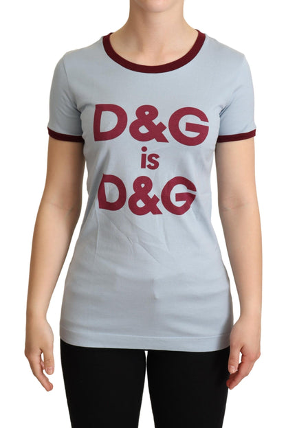 T-shirt Dolce & Gabbana D&G bleu à col ras du cou