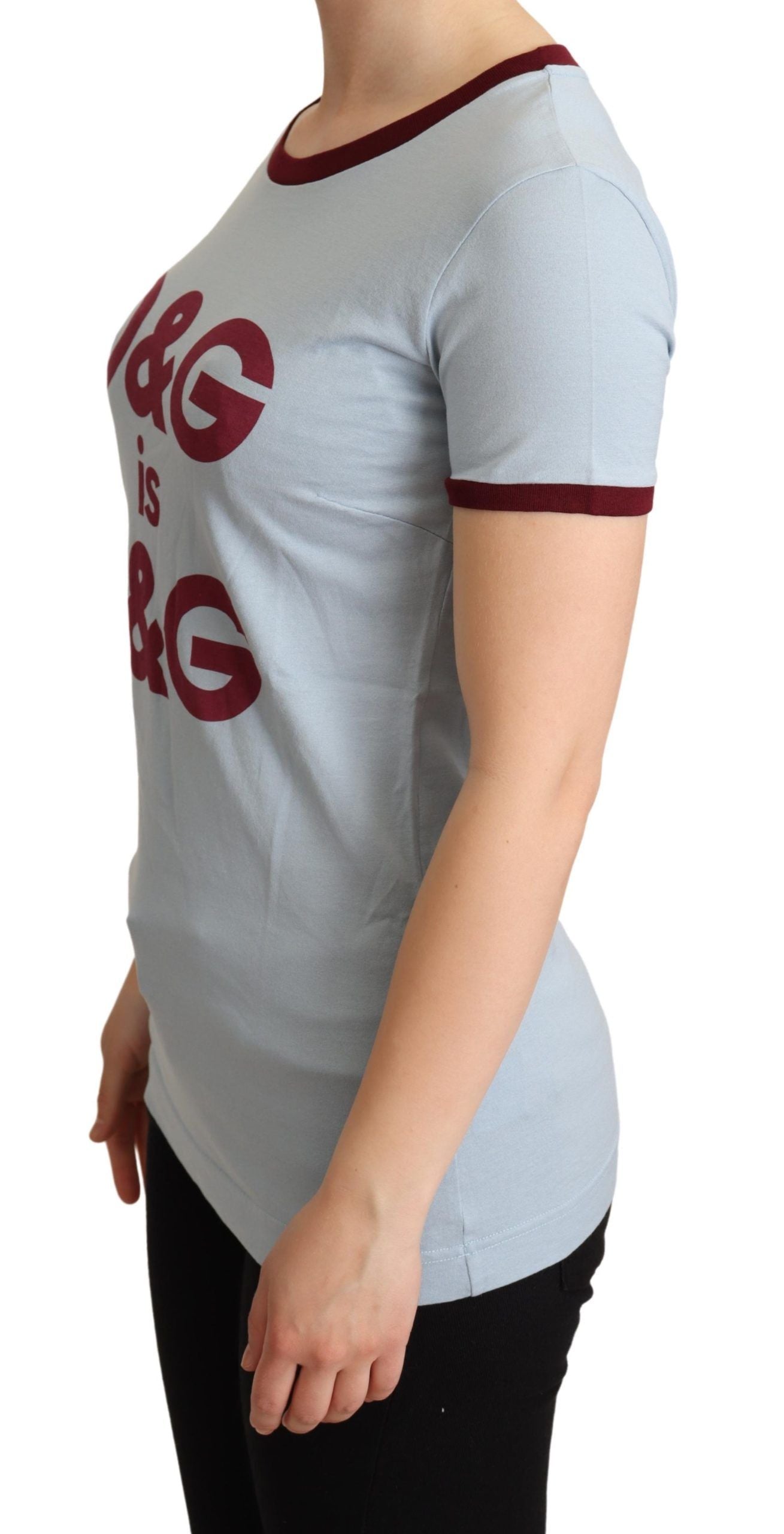 T-shirt Dolce & Gabbana D&G bleu à col ras du cou