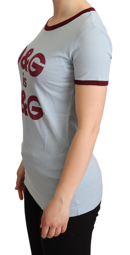 T-shirt Dolce & Gabbana D&G bleu à col ras du cou
