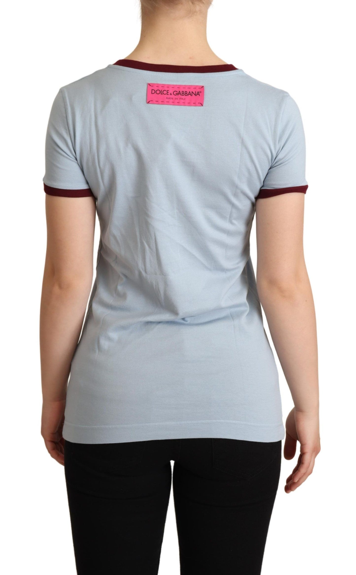 T-shirt Dolce & Gabbana D&G bleu à col ras du cou