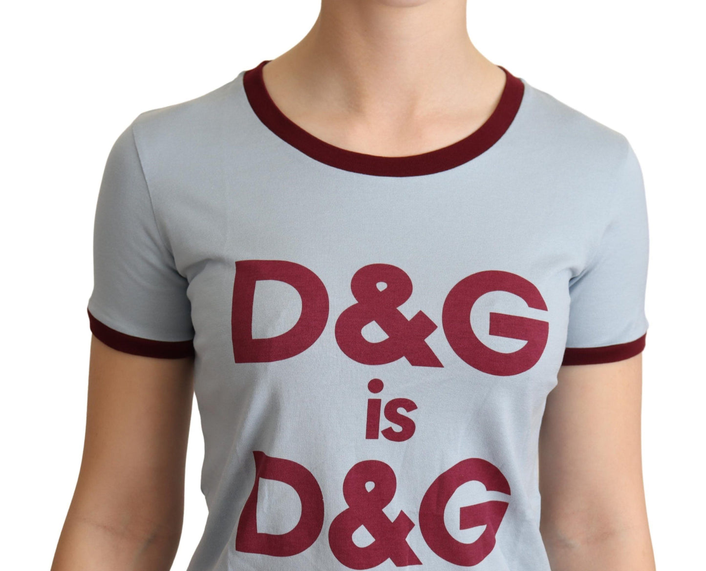 T-shirt Dolce & Gabbana D&G bleu à col ras du cou