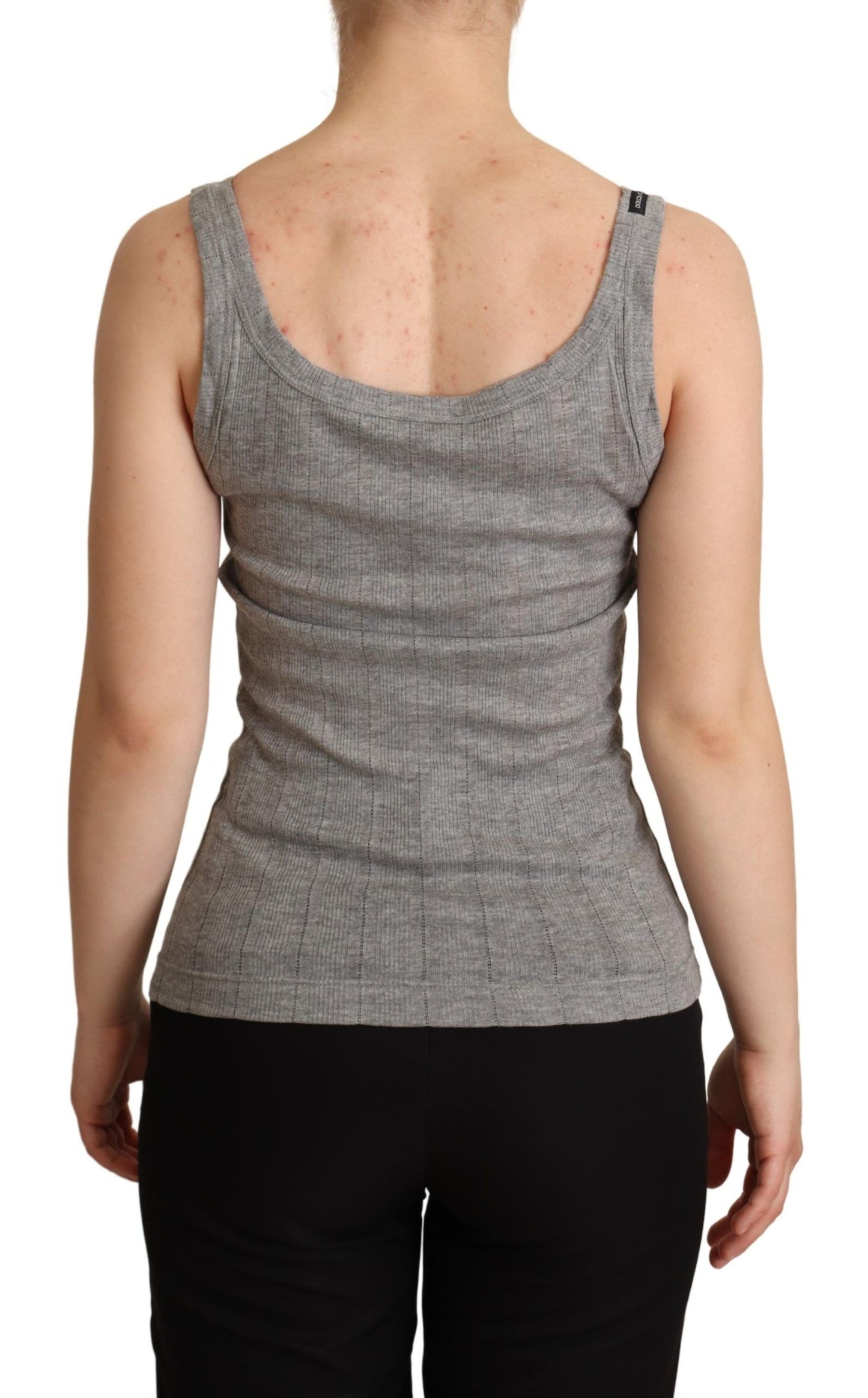 Débardeur Dolce & Gabbana gris en coton modal
