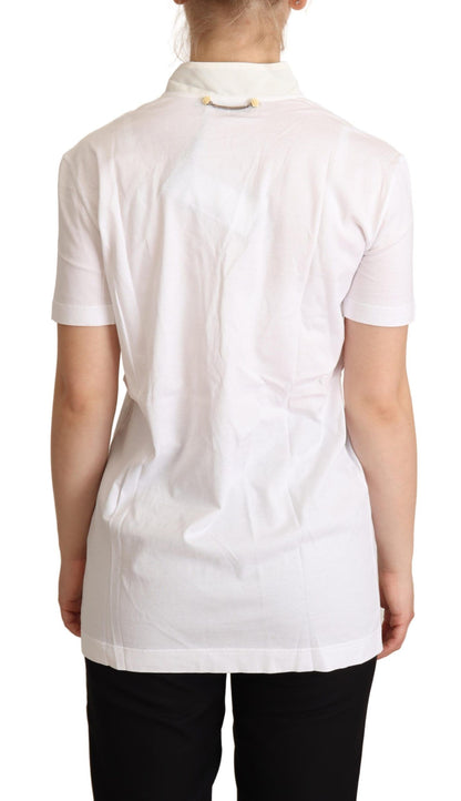 T-shirt Dolce & Gabbana en coton et soie blancs I'm In Love