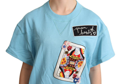 T-shirt pull à motif cœur de la reine bleue Dolce & Gabbana