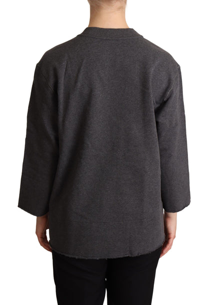 Pull-over brodé gris Dolce & Gabbana pour femme