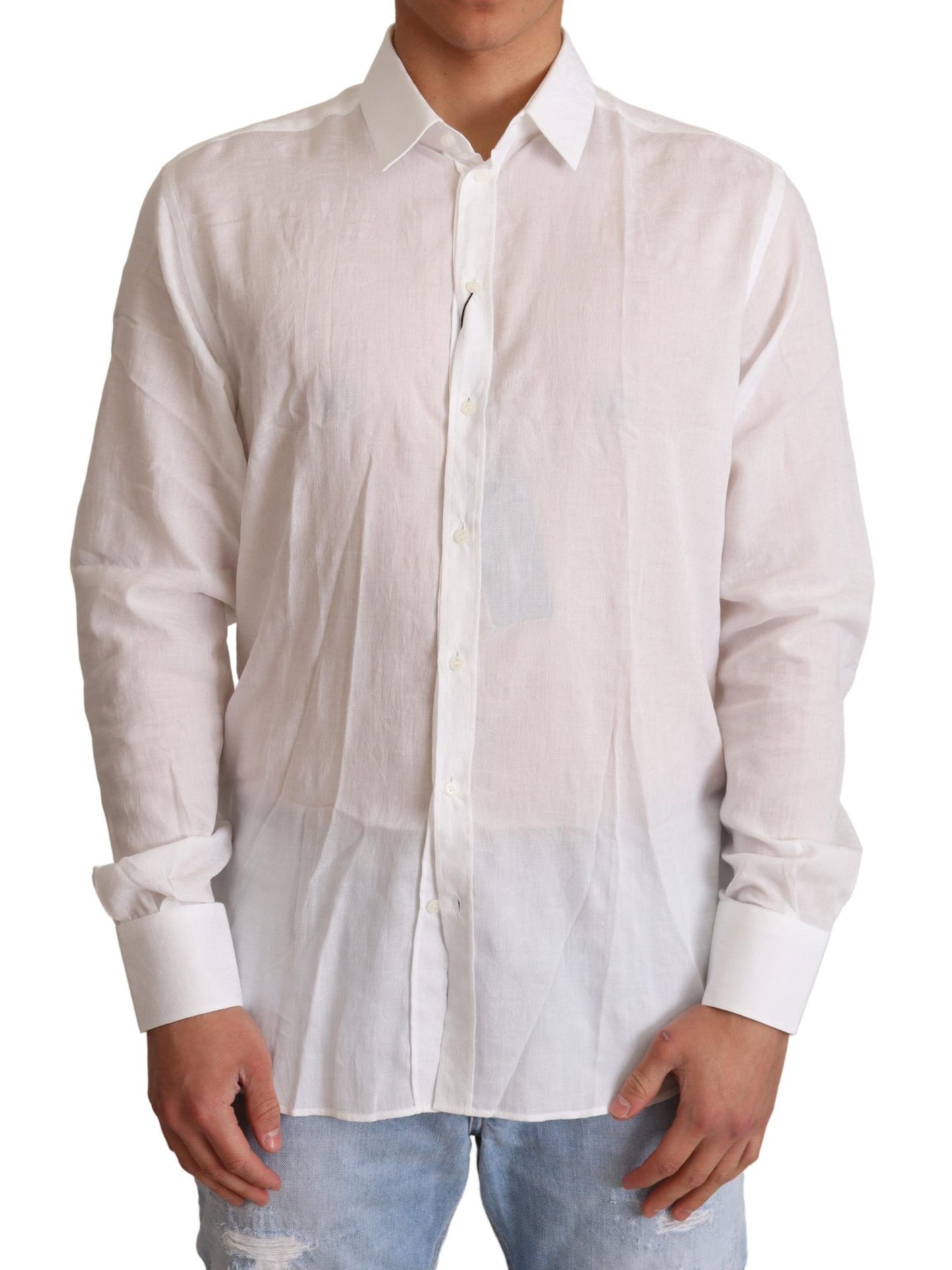 Chemise MARTINI Dolce & Gabbana en coton blanc à motif floral