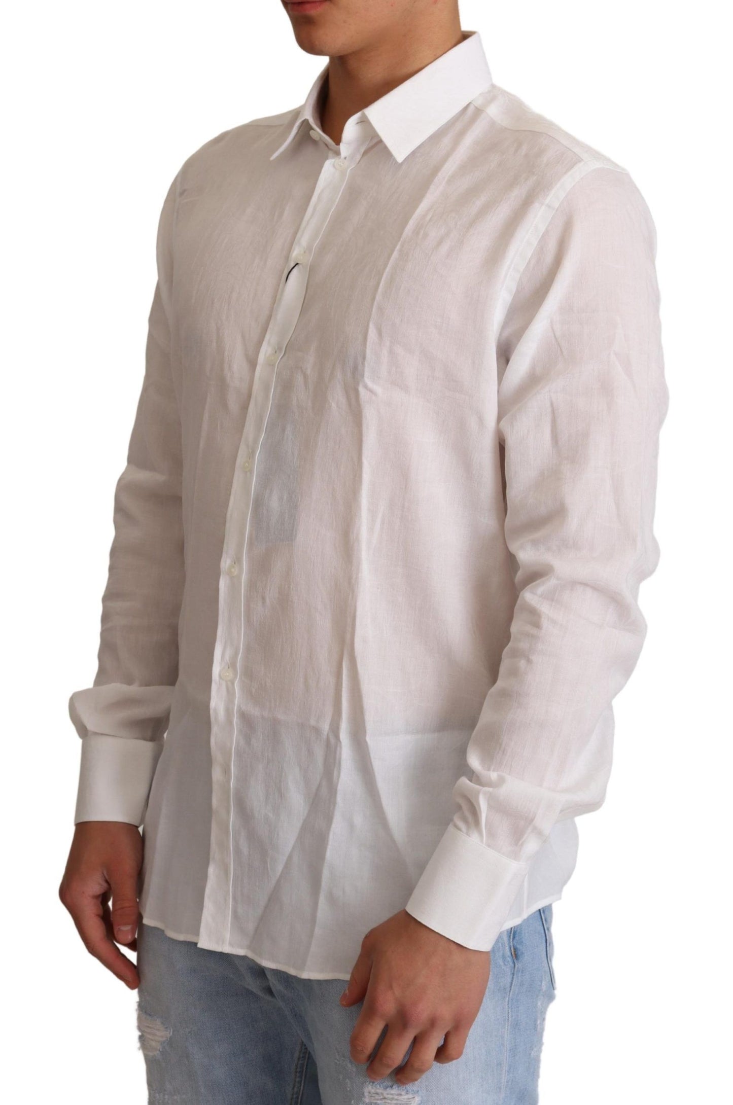 Chemise MARTINI Dolce & Gabbana en coton blanc à motif floral