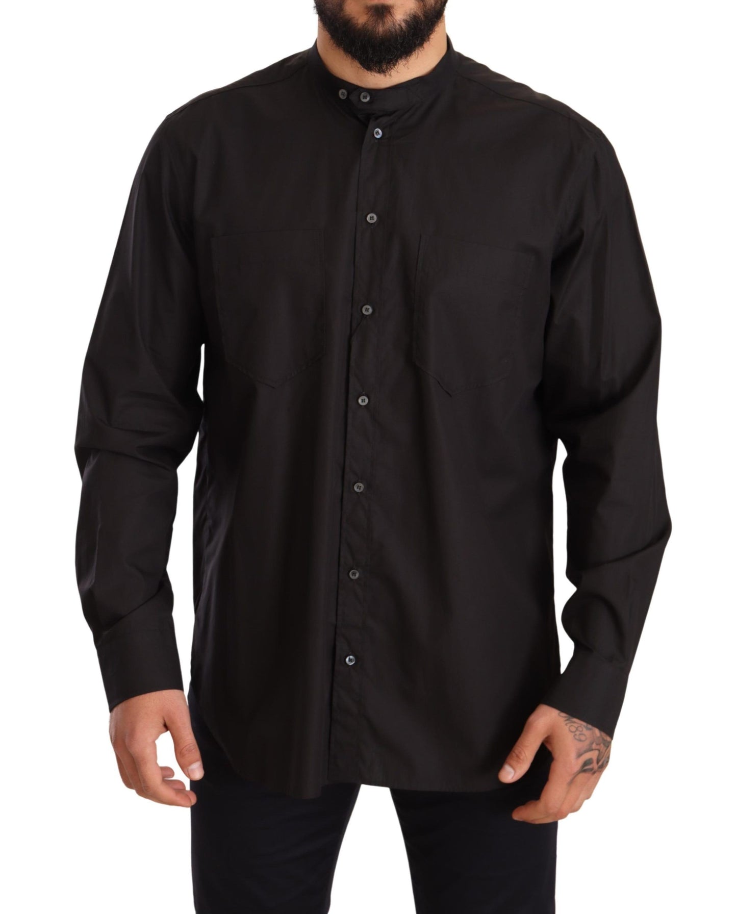 Chemise habillée Dolce & Gabbana noire 100 % coton